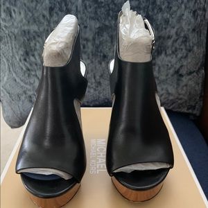 Michael Kors Josephine Black Wedge - Size 6M